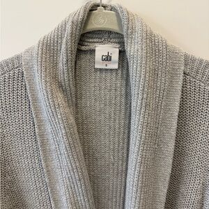CAbi Light Gray Textured Cardigan